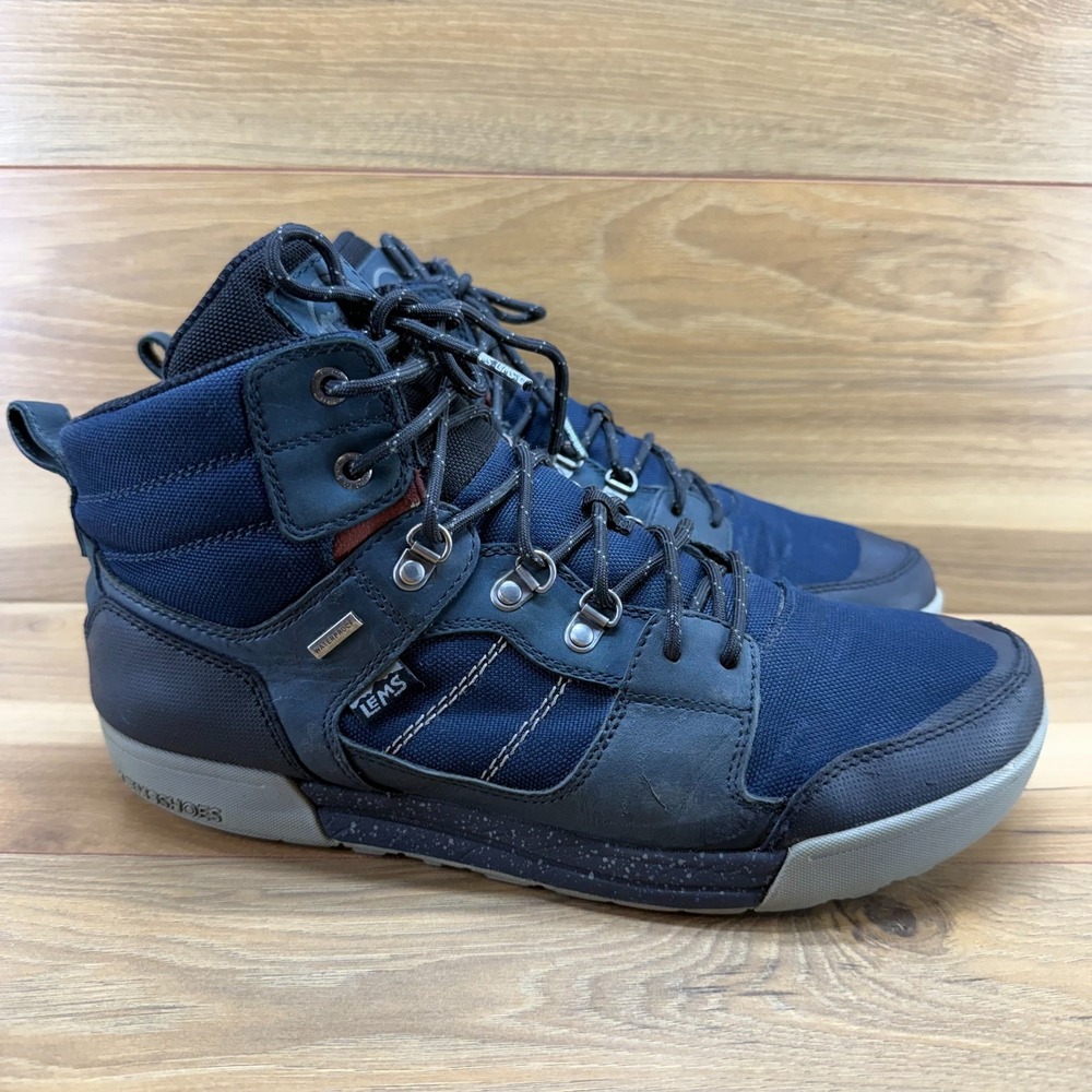 Lems Outlander Hiking Boot Mens 12.5 Blue Steel Outdoor Trail Waterproof Sport